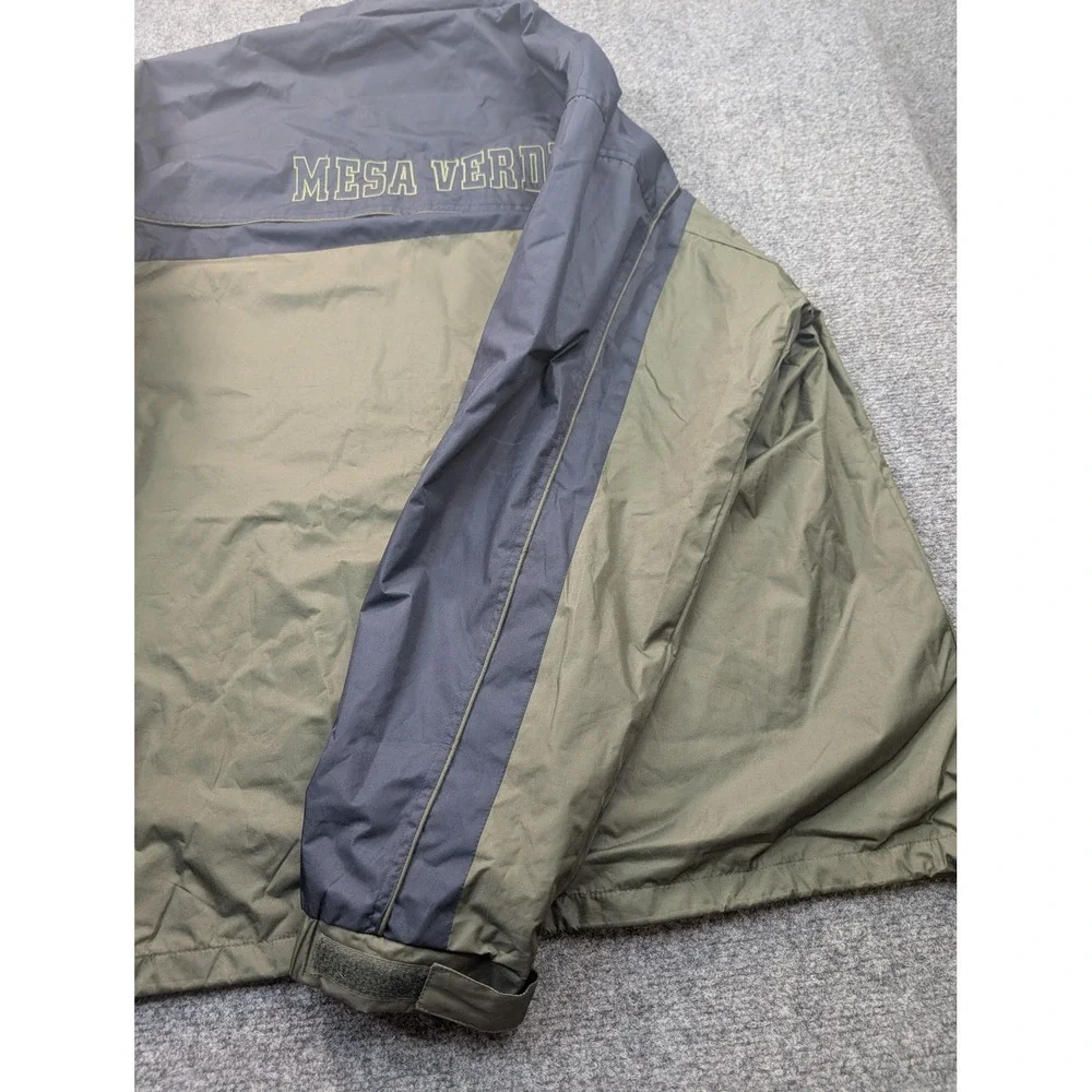 Mesa Verde Jacket Mens XL Green Black PCI Windbreaker Mesh Lined Hiking Zip Coat